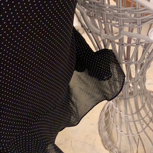 Chaps black ruffle skirt white polka dots - Picture 5 of 7